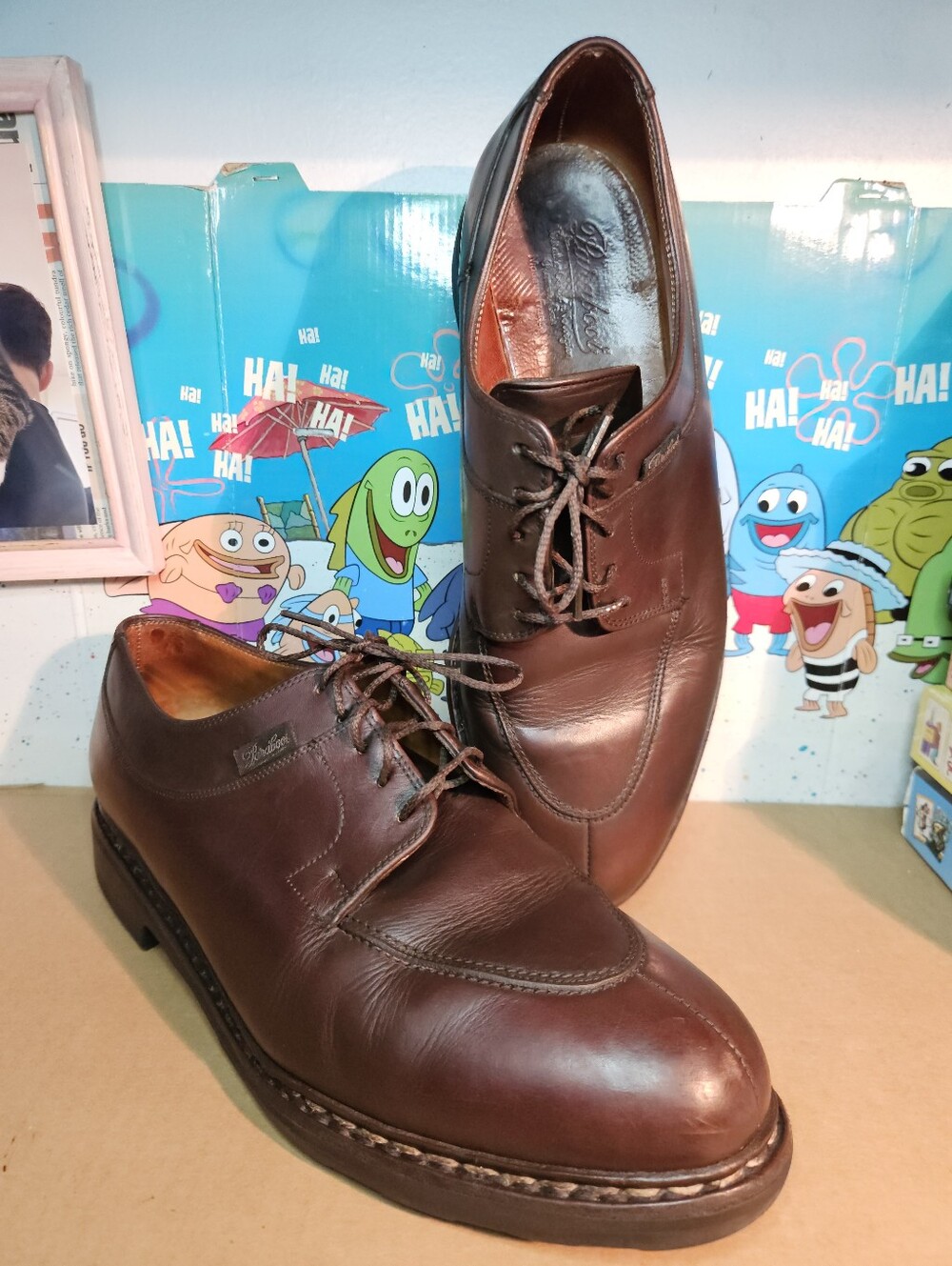 Paraboot Avignon/Griff Split-Toe Brown Derby Men's Size 9.5